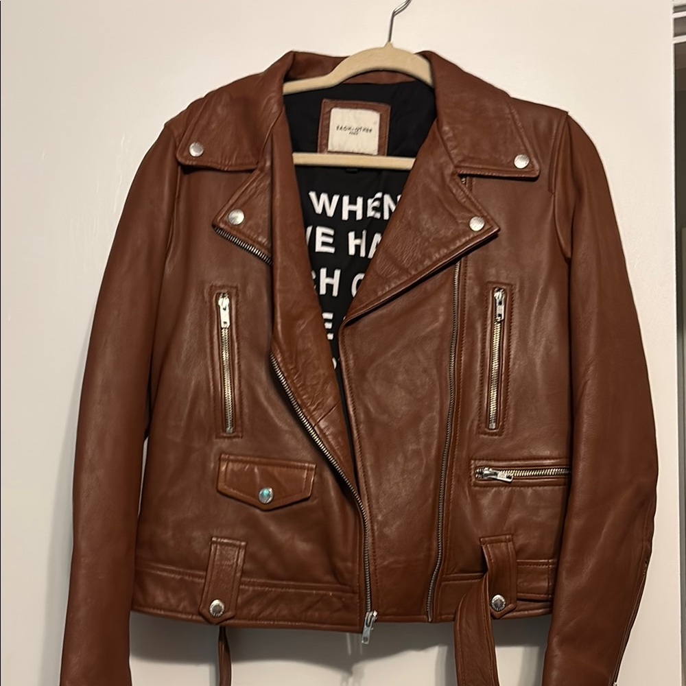 Each x Other Brown Leather Jacket